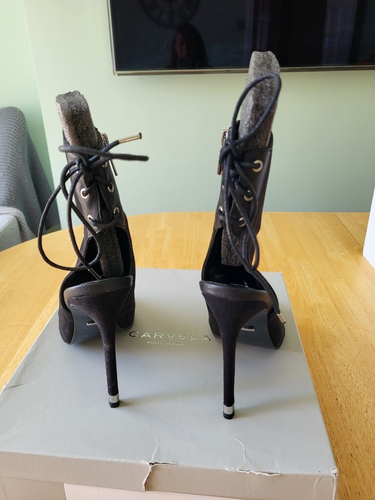 carvela black suede boots